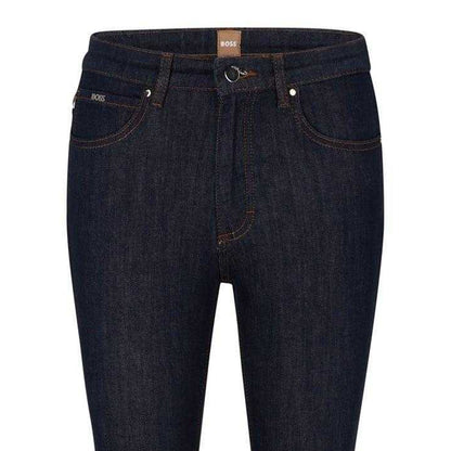 Blue - Back - Boss Womens-Ladies Jackie 5 Pockets Slim Jeans