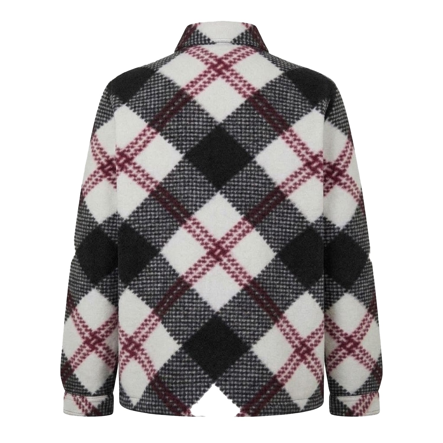 Black-White-Red Check - Back - Hugo Mens Enalu Plaid Overshirt