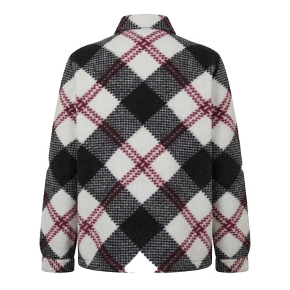 Black-White-Red Check - Back - Hugo Mens Enalu Plaid Overshirt