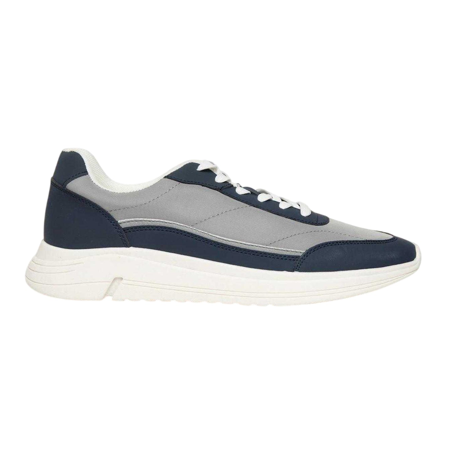 Navy - Front - Threadbare Mens Ariba Textile Trainers