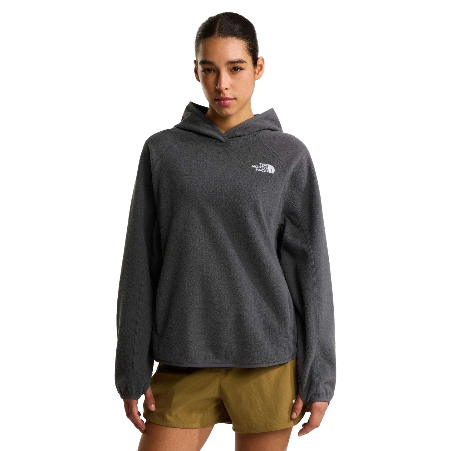 Anthracite Grey - Side - The North Face Womens-Ladies Oxara Fleece Raglan Hoodie