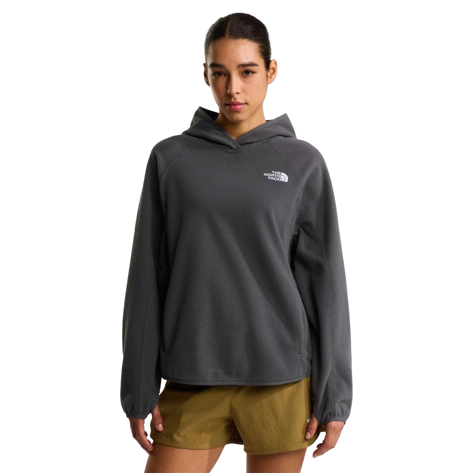 Anthracite Grey - Side - The North Face Womens-Ladies Oxara Fleece Raglan Hoodie