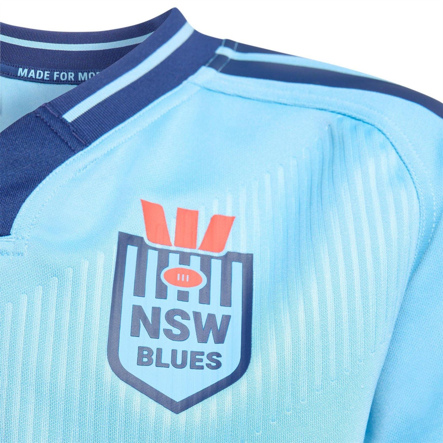 Sky Blue-Navy - Side - Adidas Mens NSW Blues Home Jersey