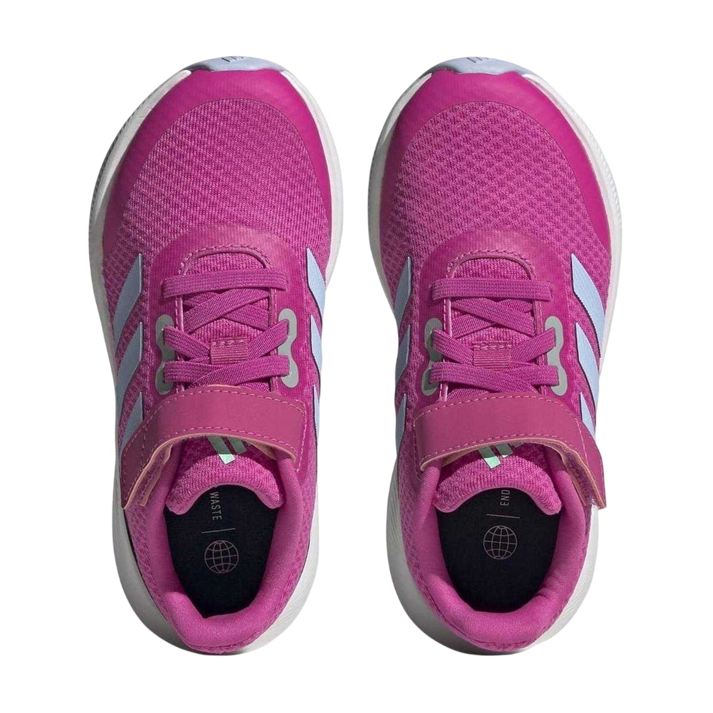 Pink - Side - Adidas Childrens-Kids 3.0 3 Stripes Cloudfoam Trainers