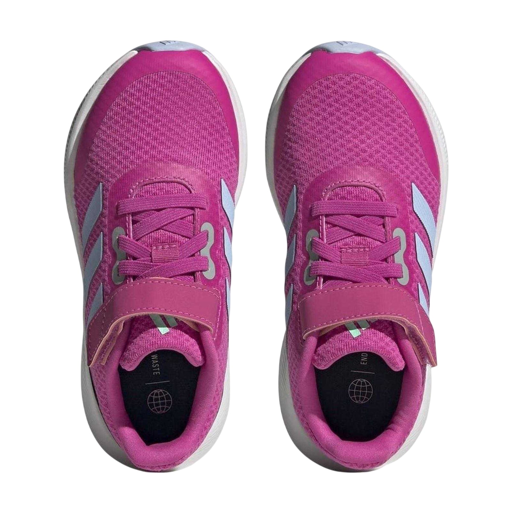 Pink - Side - Adidas Childrens-Kids 3.0 3 Stripes Cloudfoam Trainers