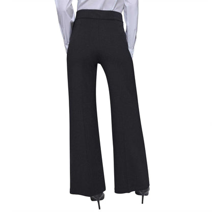 Black - Back - Karl Lagerfeld Womens-Ladies Wide Leg Trousers