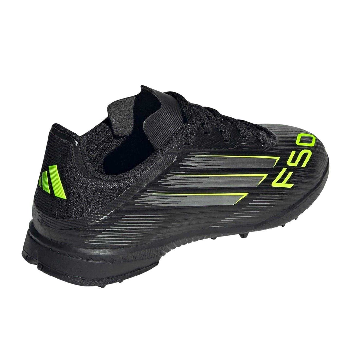 Black-Lemon - Back - Adidas Childrens-Kids F50 League Astro Turf Trainers