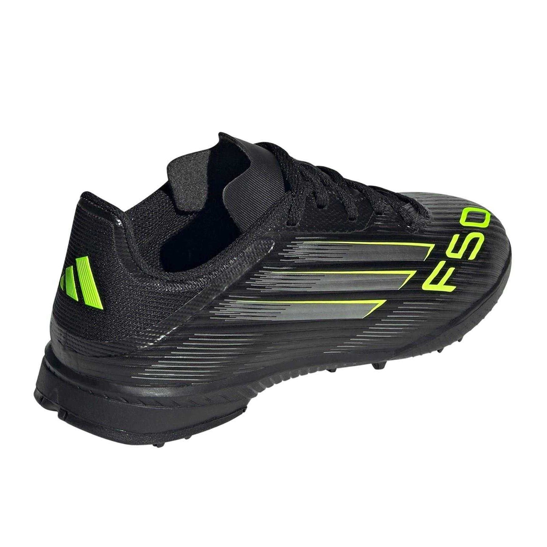 Black-Lemon - Back - Adidas Childrens-Kids F50 League Astro Turf Trainers