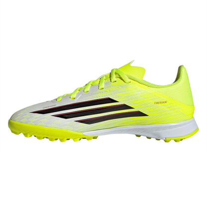 Solar Yellow - Side - Adidas Childrens-Kids F50 League Astro Turf Trainers