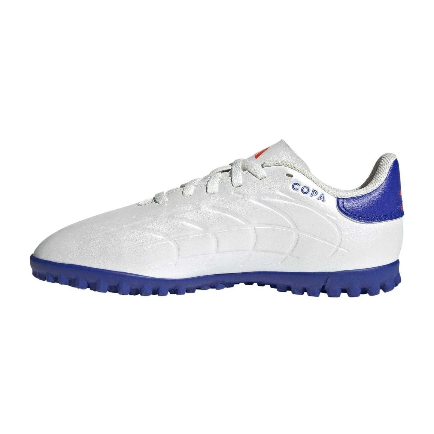 White-Blue-Red - Side - Adidas Childrens-Kids Copa Pure 2 Club Football Astro Turf Trainers