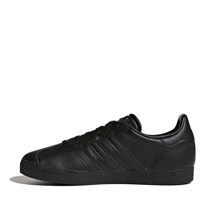 Black - Back - Adidas Childrens-Kids Gazelle Suede Trainers