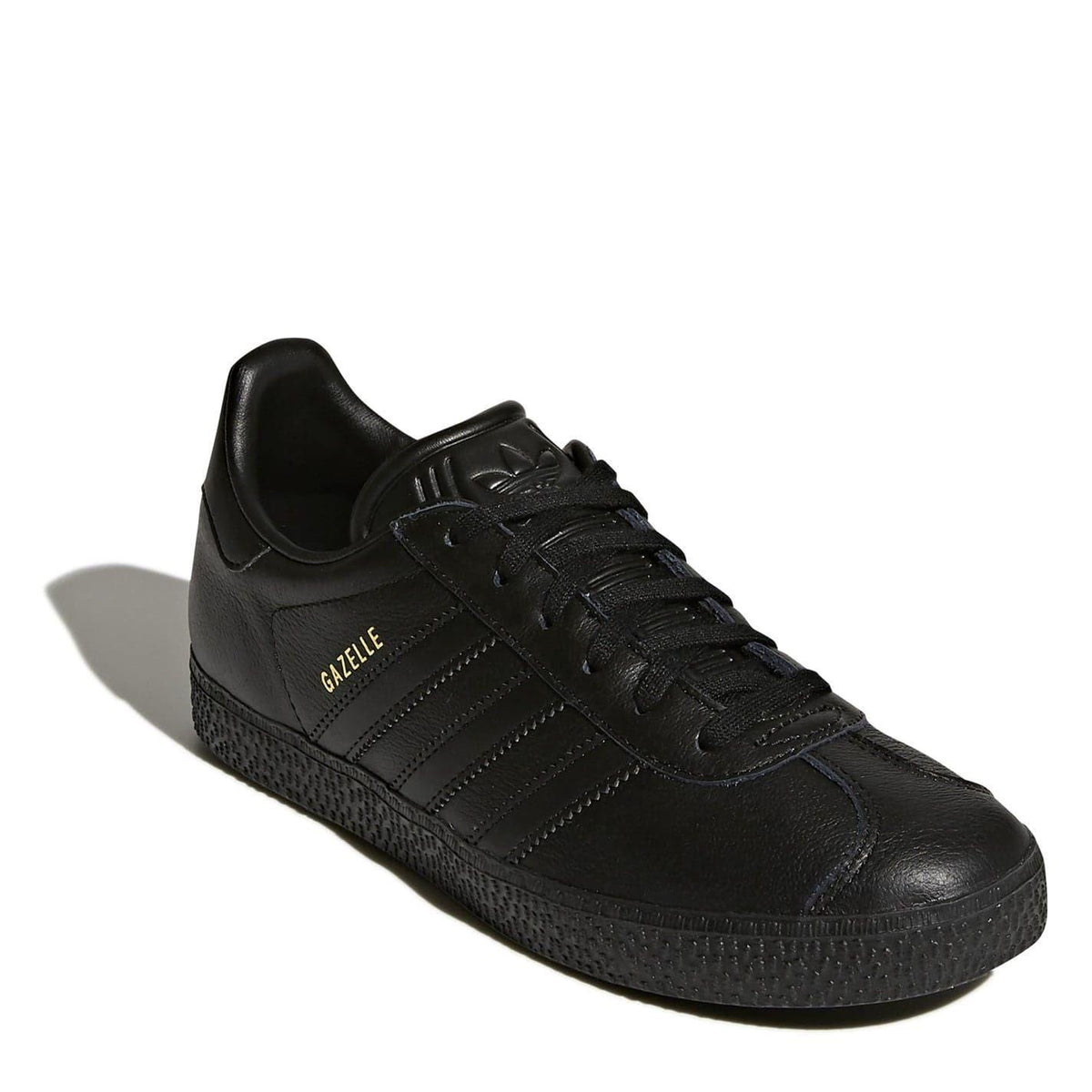 Black - Side - Adidas Childrens-Kids Gazelle Suede Trainers