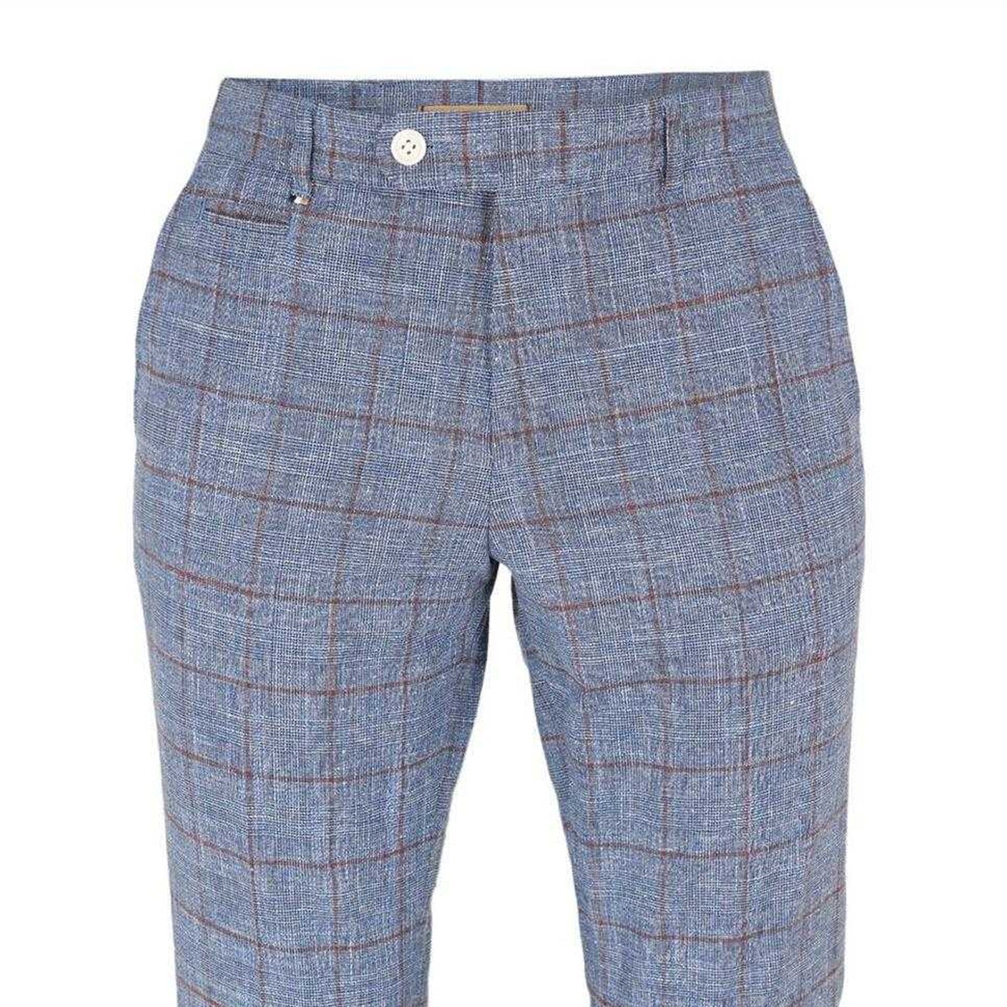 Bright Blue - Side - Boss Mens C-Genius Straight Leg Trousers