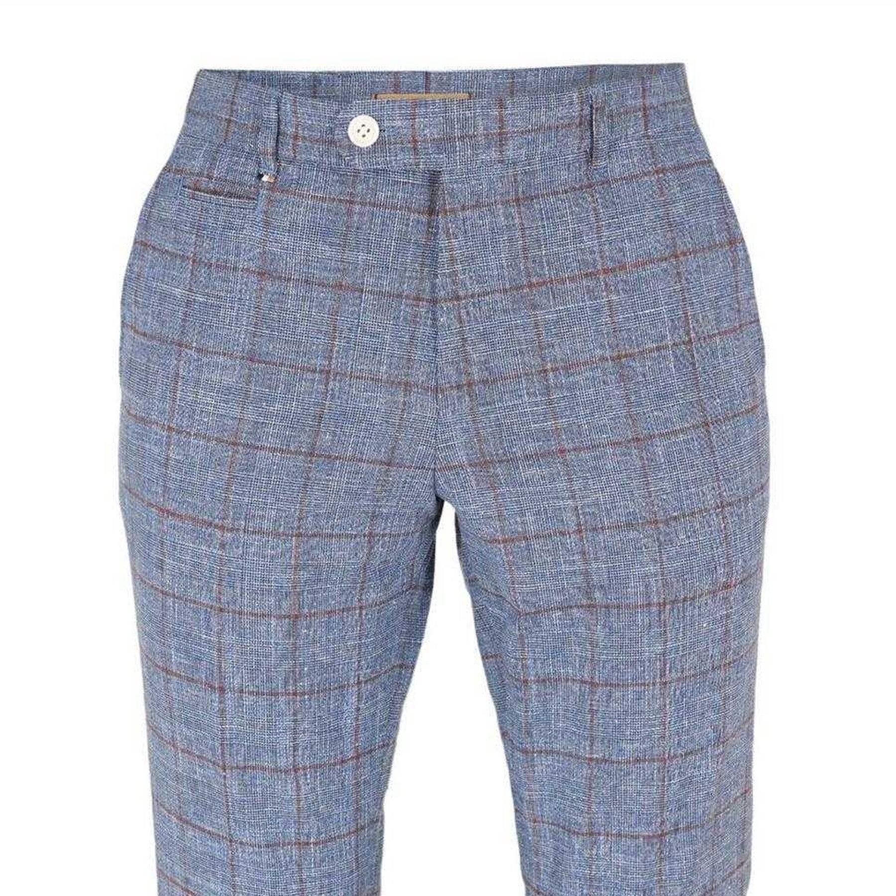 Bright Blue - Side - Boss Mens C-Genius Straight Leg Trousers