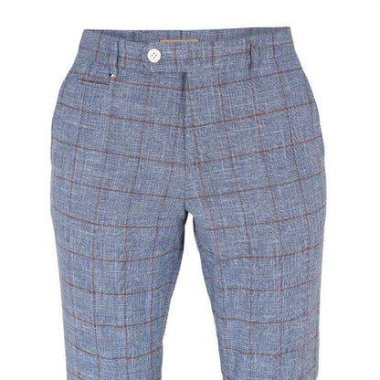 Bright Blue - Side - Boss Mens C-Genius Straight Leg Trousers