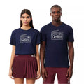 Blue - Side - Lacoste Unisex Adult Roland Garros Edition Ultra Dry Tennis T-Shirt