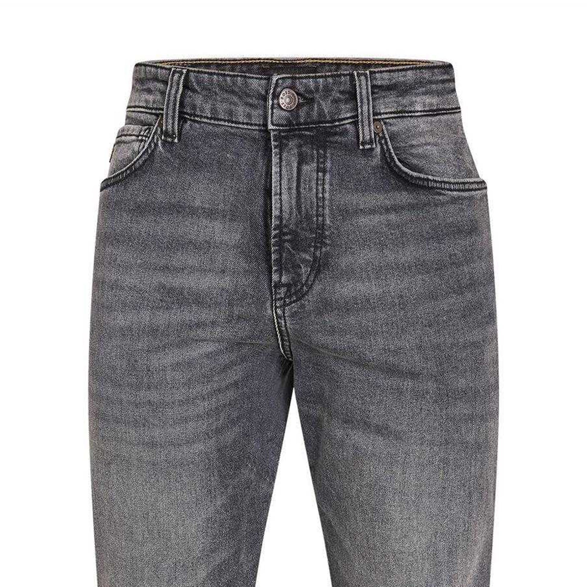 Medium Grey - Back - Boss Mens Denim 5 Pockets Slim Jeans