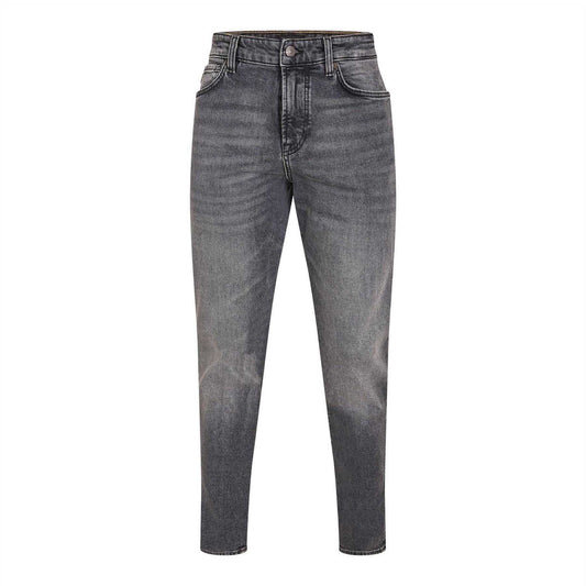 Medium Grey - Front - Boss Mens Denim 5 Pockets Slim Jeans