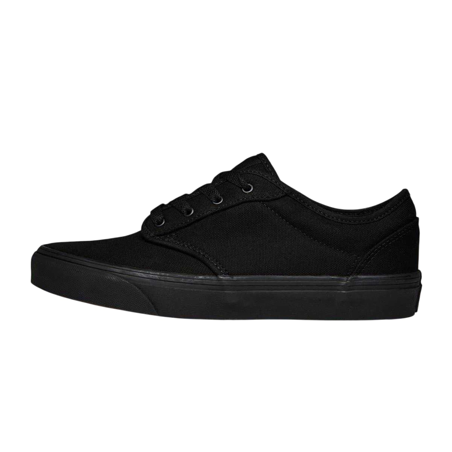 Black - Side - Vans Childrens-Kids Atwood Flat Trainers