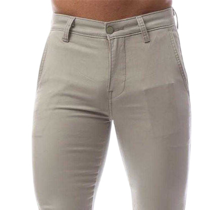Light Grey - Back - Levis Mens Plain Slim Chinos