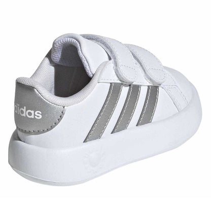 White - Back - Adidas Baby Grand Court 2.0 Trainers