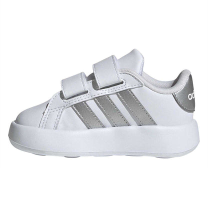 White - Side - Adidas Baby Grand Court 2.0 Trainers