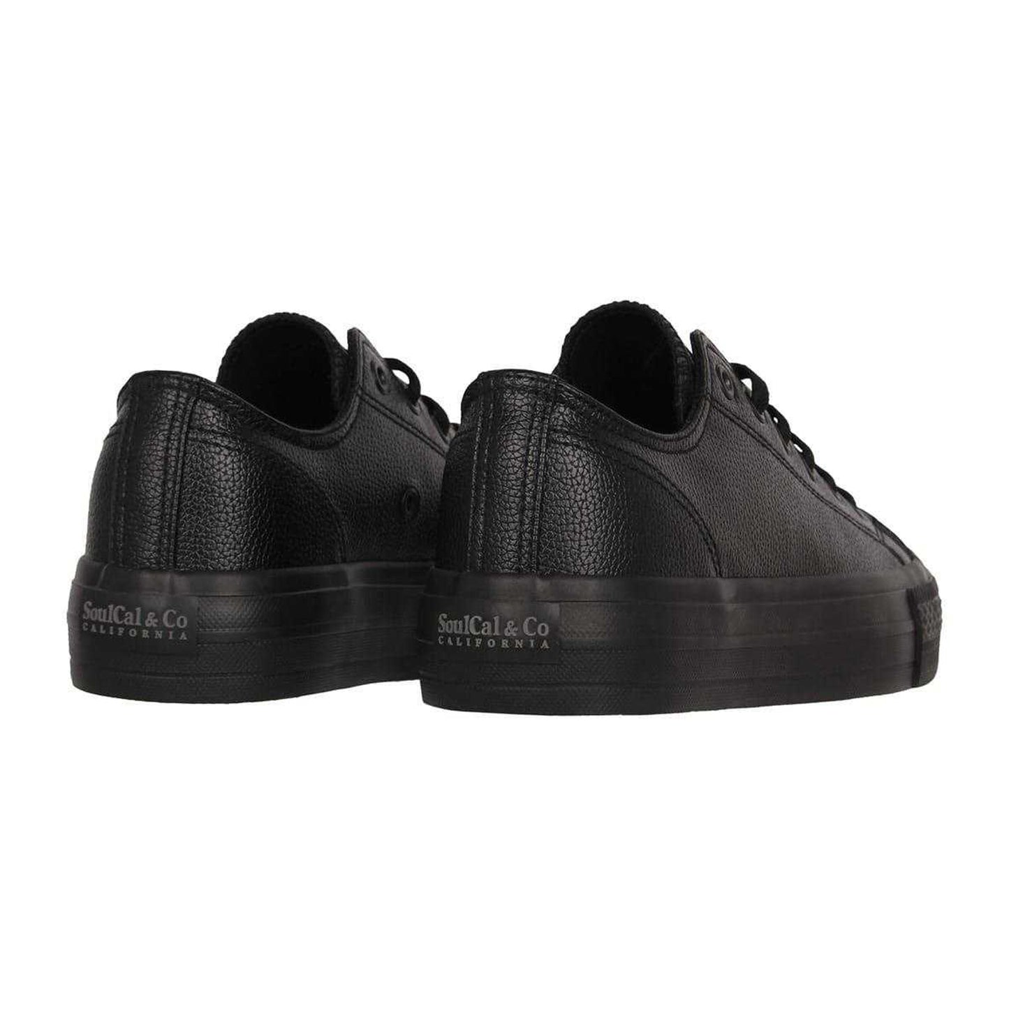 Black - Back - SoulCal Womens-Ladies Platform Trainers