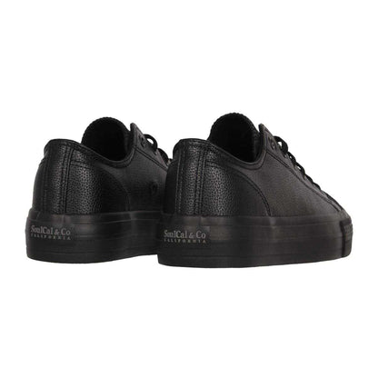 Black - Back - SoulCal Womens-Ladies Platform Trainers