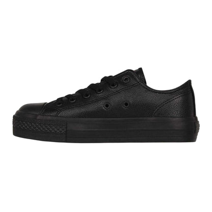 Black - Side - SoulCal Womens-Ladies Platform Trainers