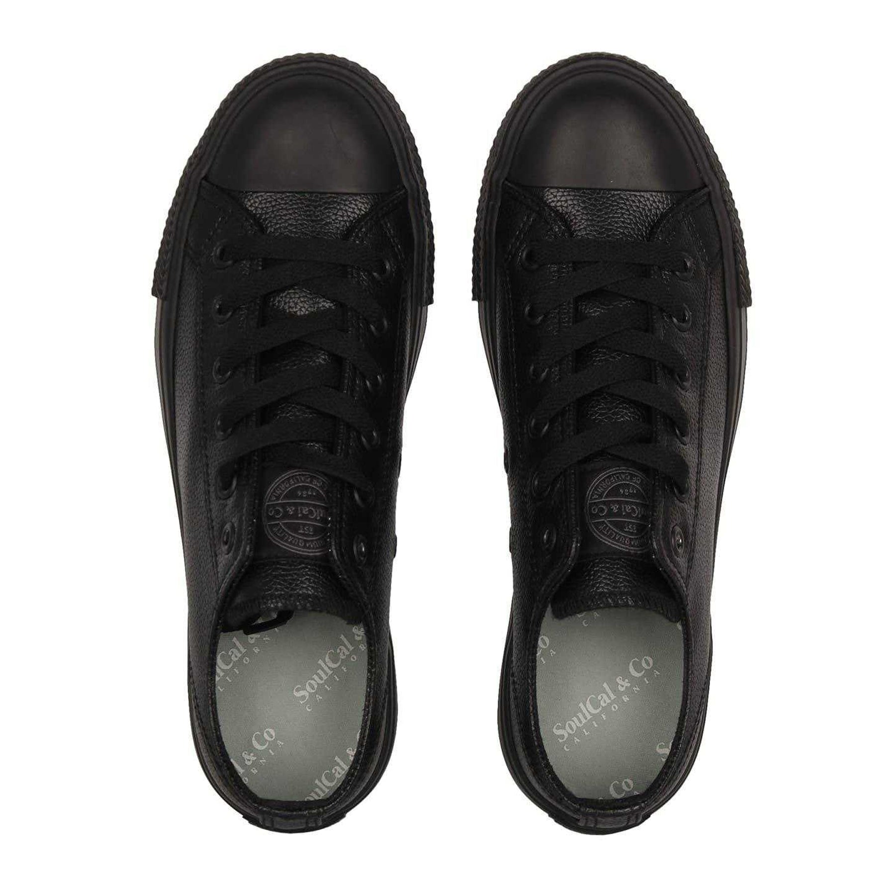 Black - Lifestyle - SoulCal Womens-Ladies Platform Trainers