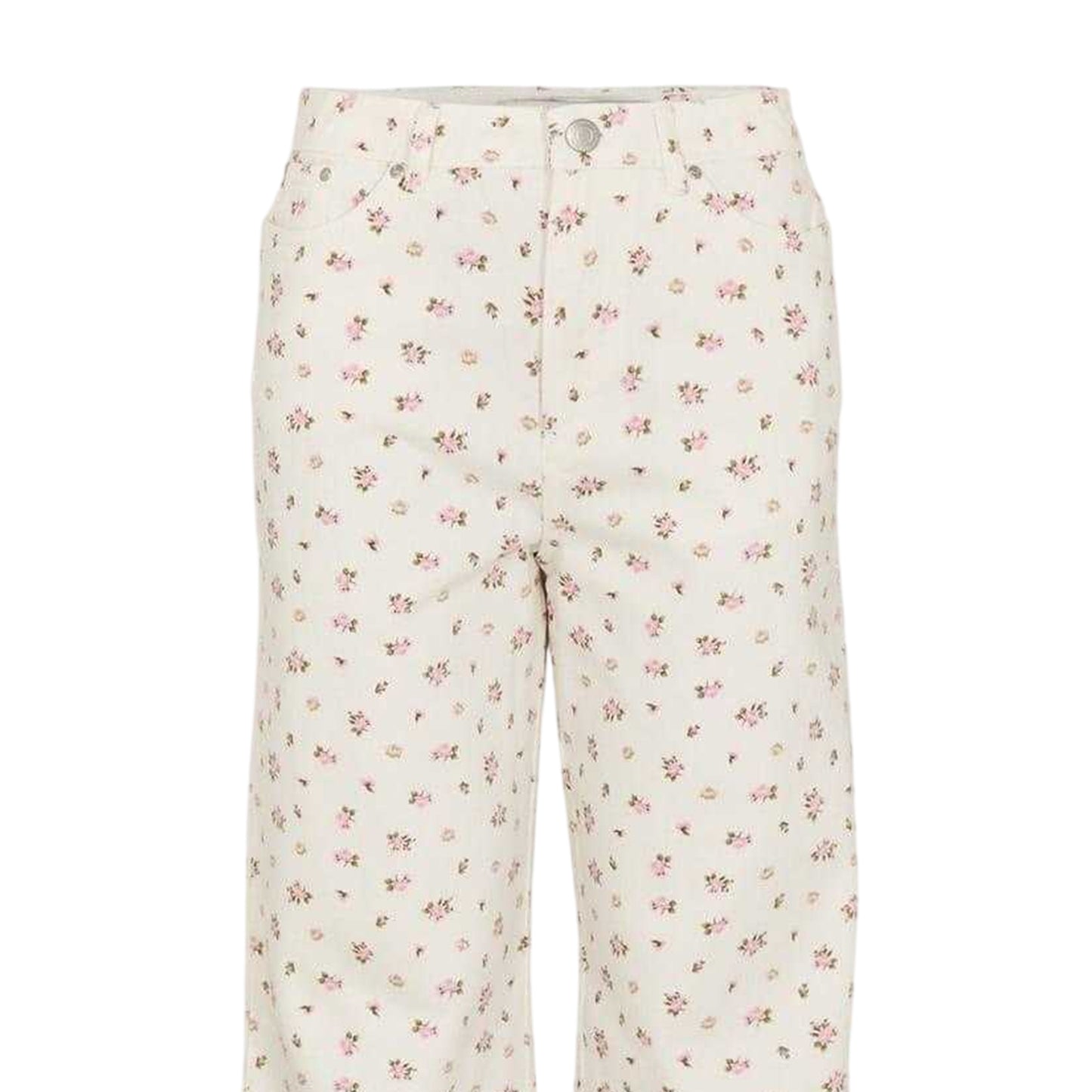 White - Back - Threadbare Womens-Ladies Soleil Floral Straight Leg Jeans