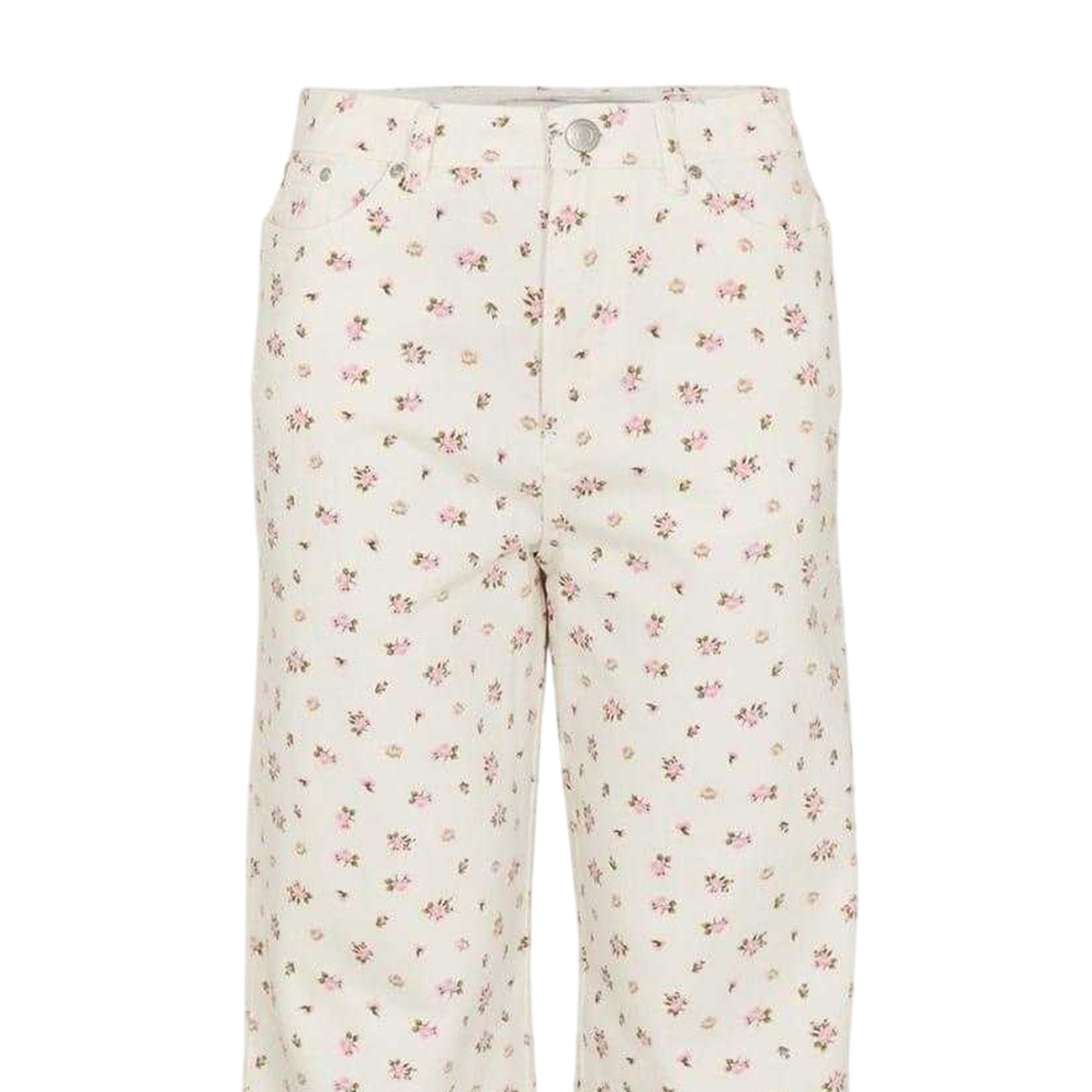 White - Back - Threadbare Womens-Ladies Soleil Floral Straight Leg Jeans