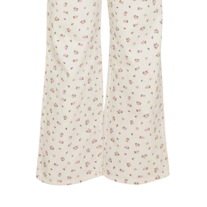 White - Side - Threadbare Womens-Ladies Soleil Floral Straight Leg Jeans