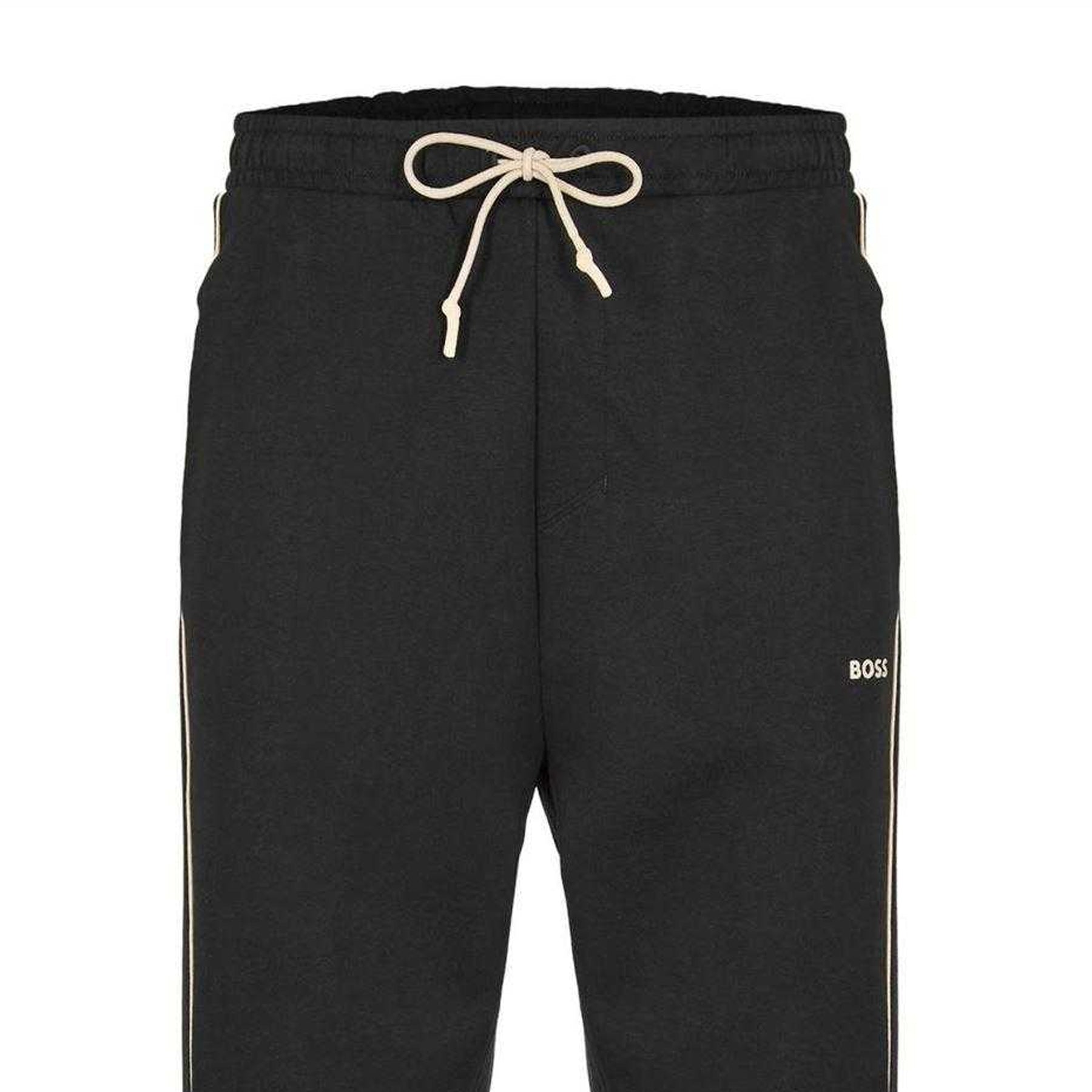 Black - Back - Boss Mens Hadiko 1 Fleece Joggers