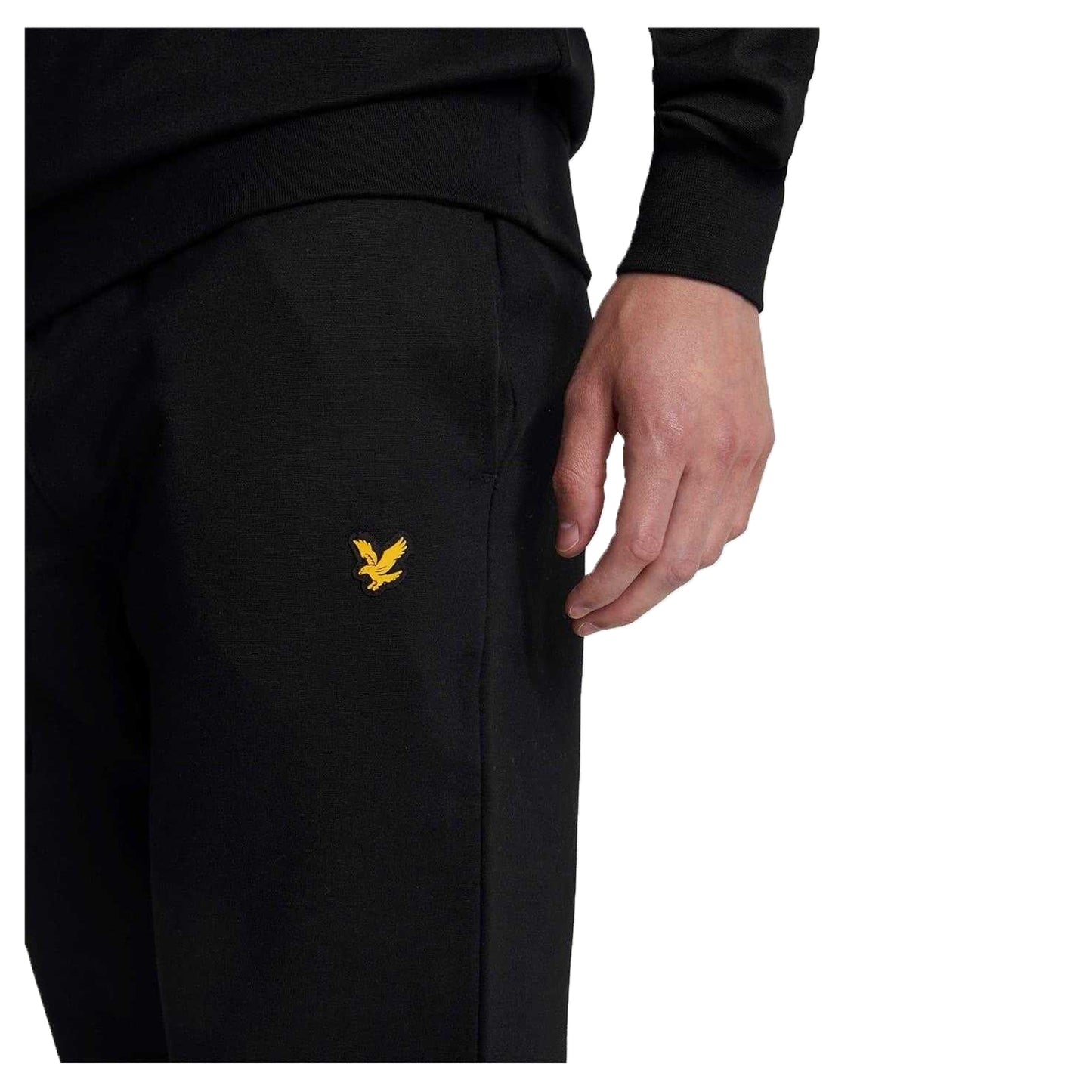 Jet Black - Back - Lyle & Scott Mens Logo Slim Joggers