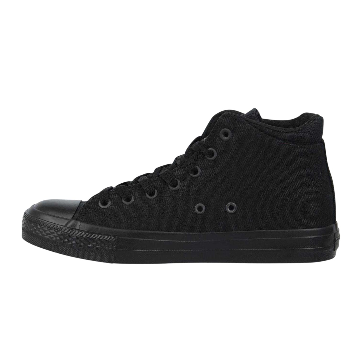 Black - Back - SoulCal Childrens-Kids Canvas High Top Trainers