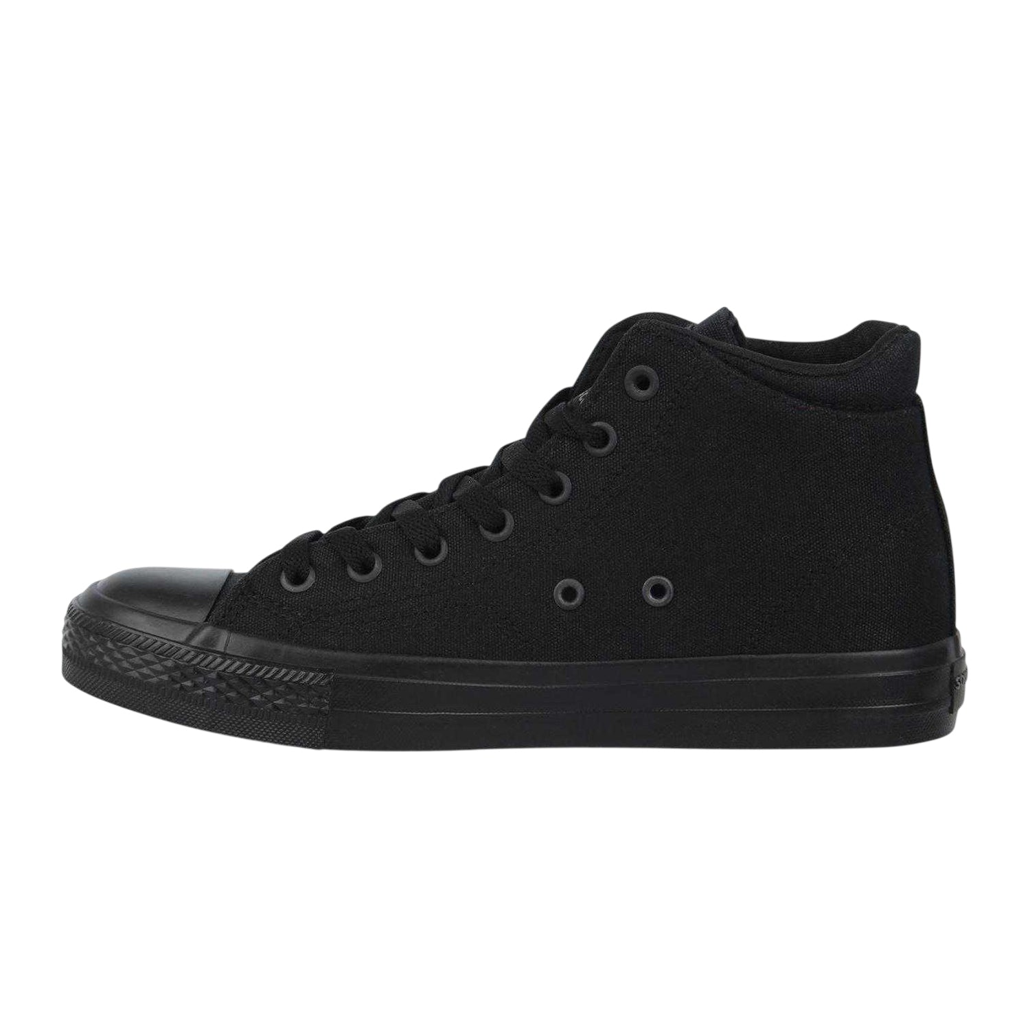 Black - Back - SoulCal Childrens-Kids Canvas High Top Trainers