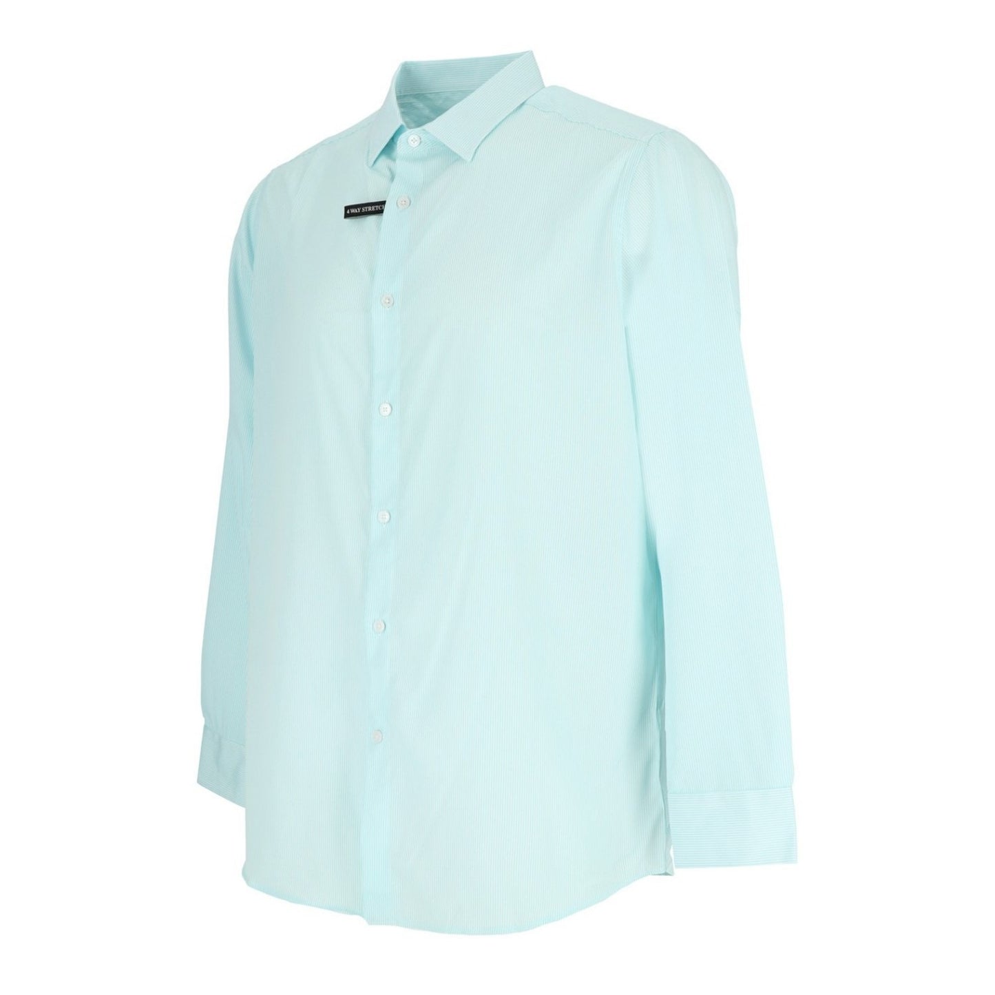 White-Light Green - Side - Scotch And Soda Mens Stripe Long-Sleeved Shirt