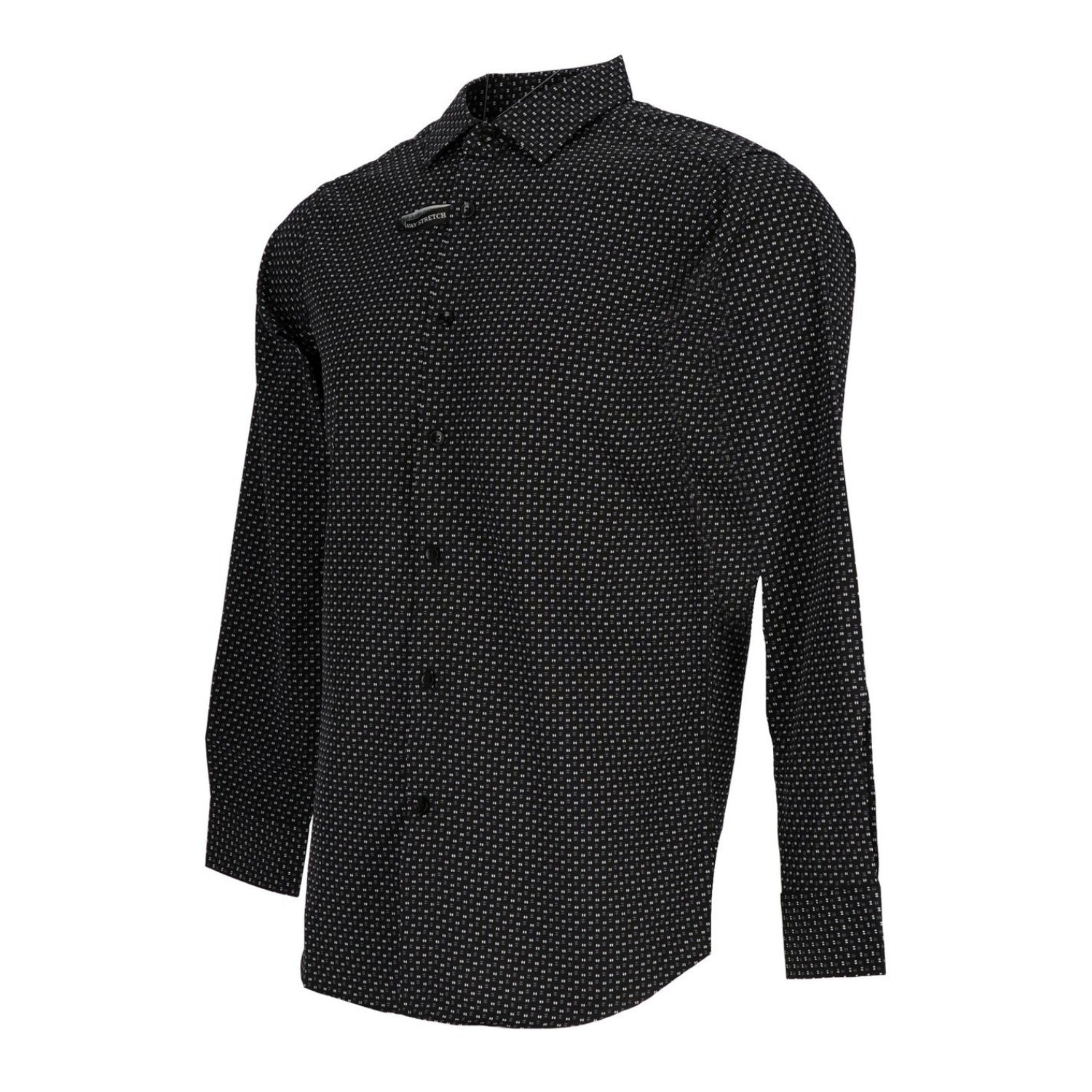 Black-Grey - Side - Scotch And Soda Mens Stripe Long-Sleeved Shirt