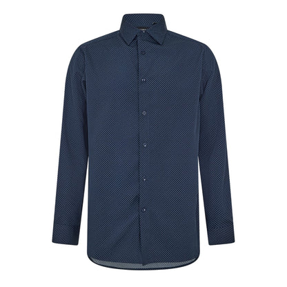 Navy - Front - Scotch And Soda Mens Stripe Long-Sleeved Shirt