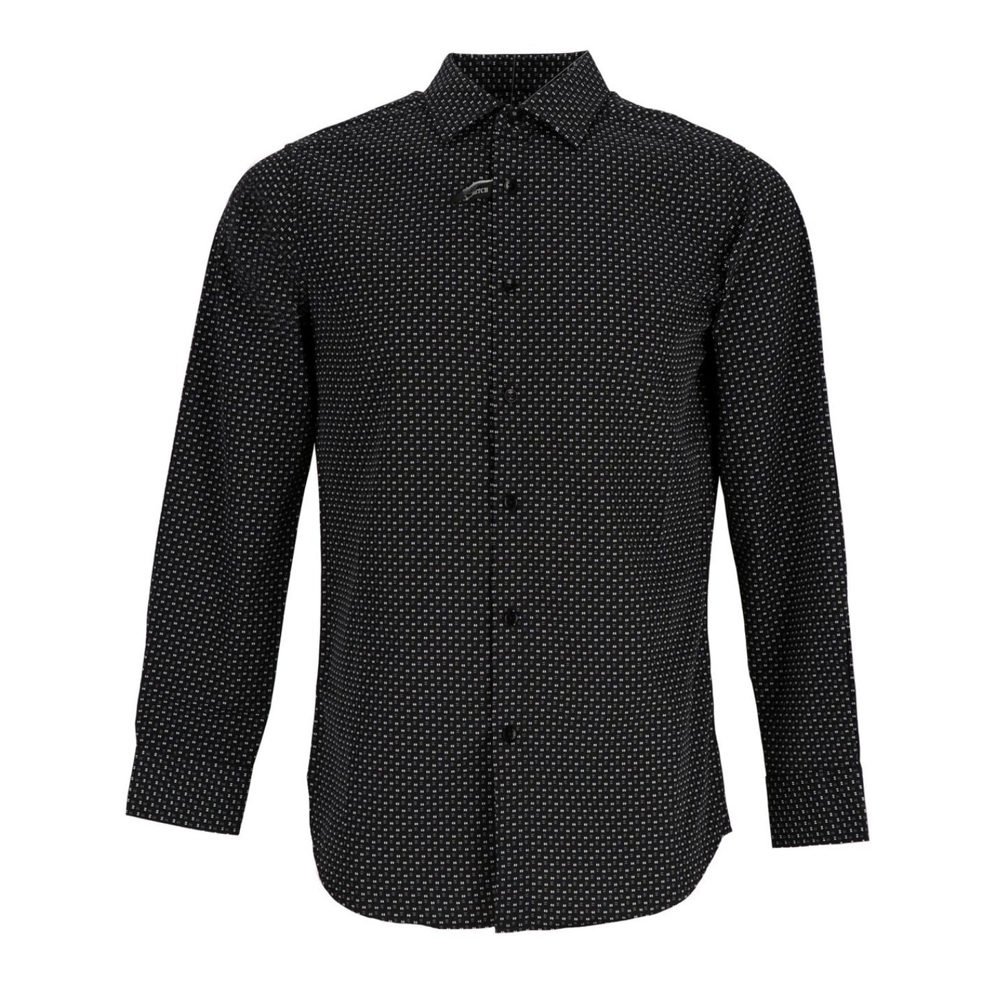 Black-Grey - Front - Scotch And Soda Mens Stripe Long-Sleeved Shirt