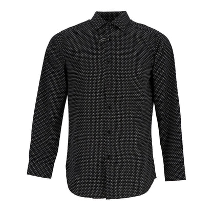 Black-Grey - Front - Scotch And Soda Mens Stripe Long-Sleeved Shirt