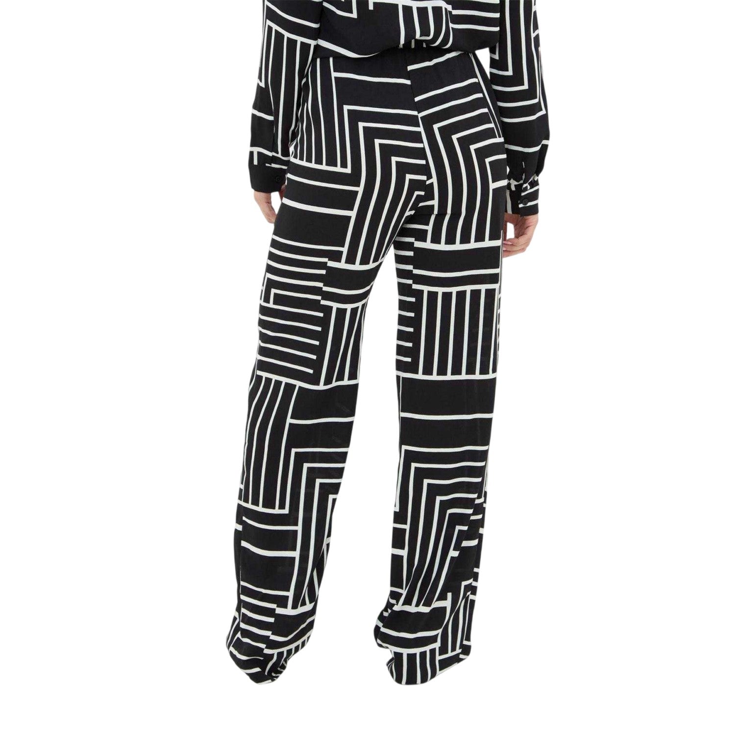 Black - Back - I Saw It First Womens-Ladies Crepe Wide Leg Trousers