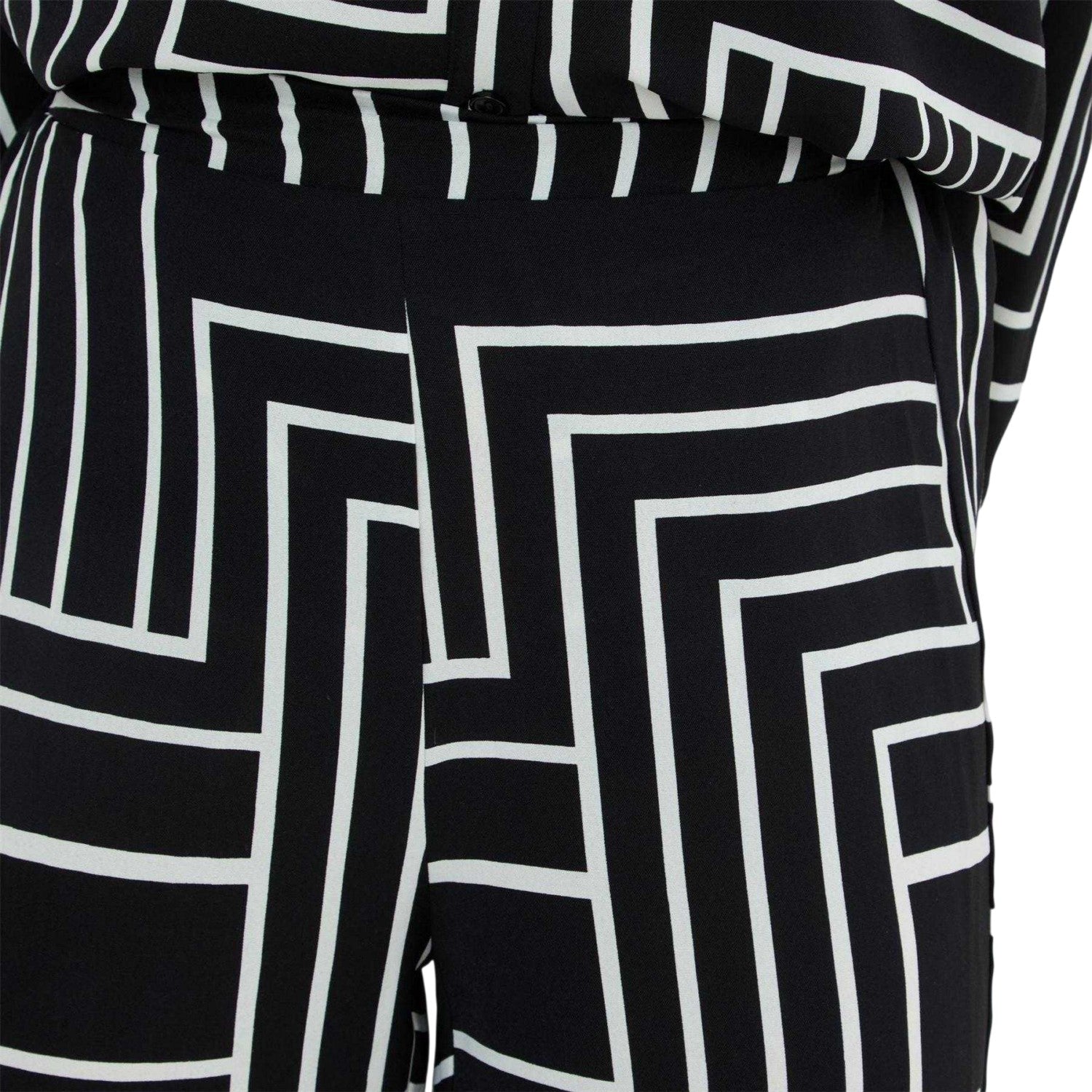 Black - Side - I Saw It First Womens-Ladies Crepe Wide Leg Trousers