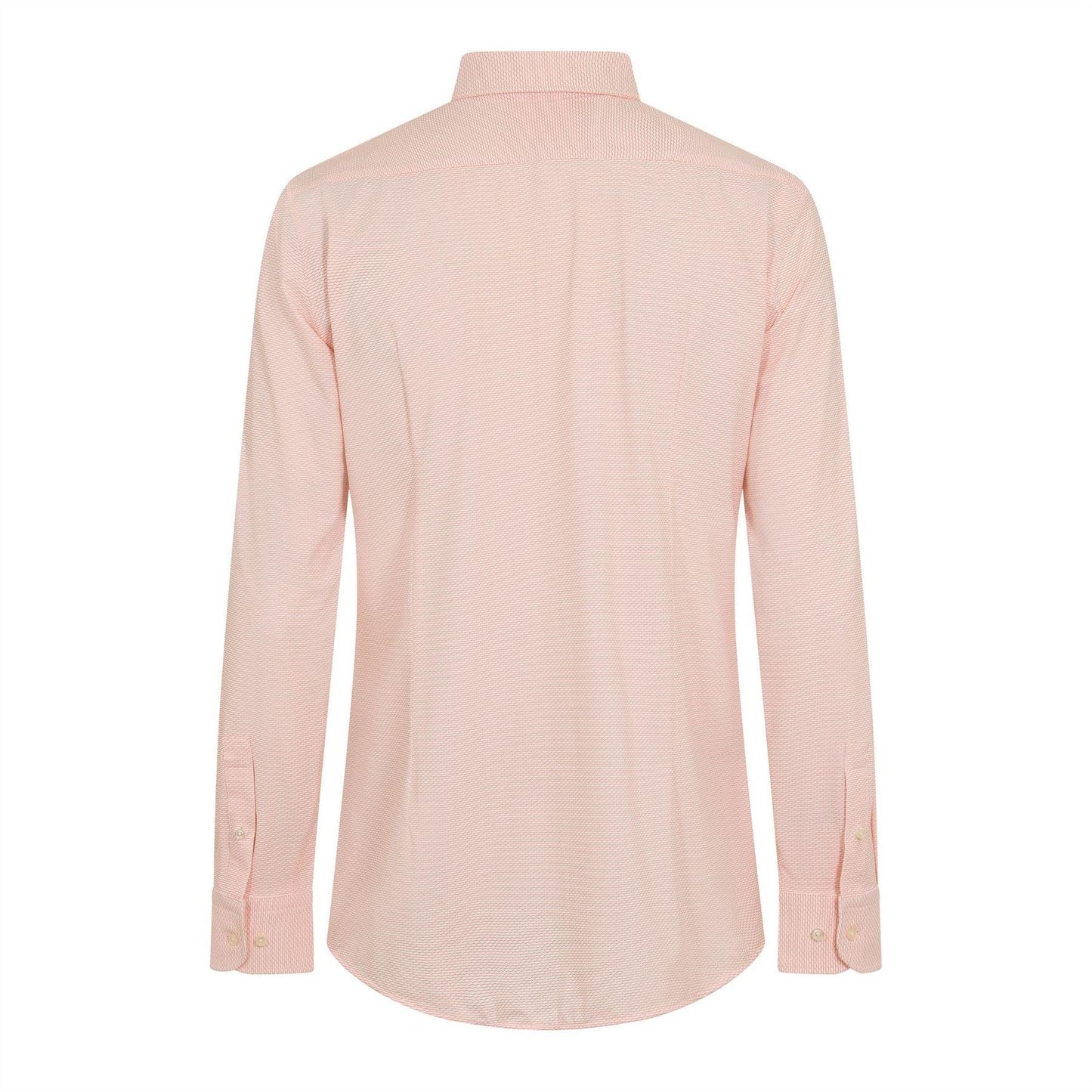 Dark Orange - Back - Boss Mens Oxford Point Collar Long-Sleeved Shirt