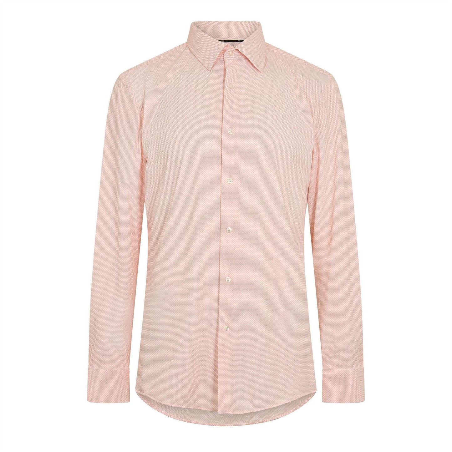 Dark Orange - Front - Boss Mens Oxford Point Collar Long-Sleeved Shirt