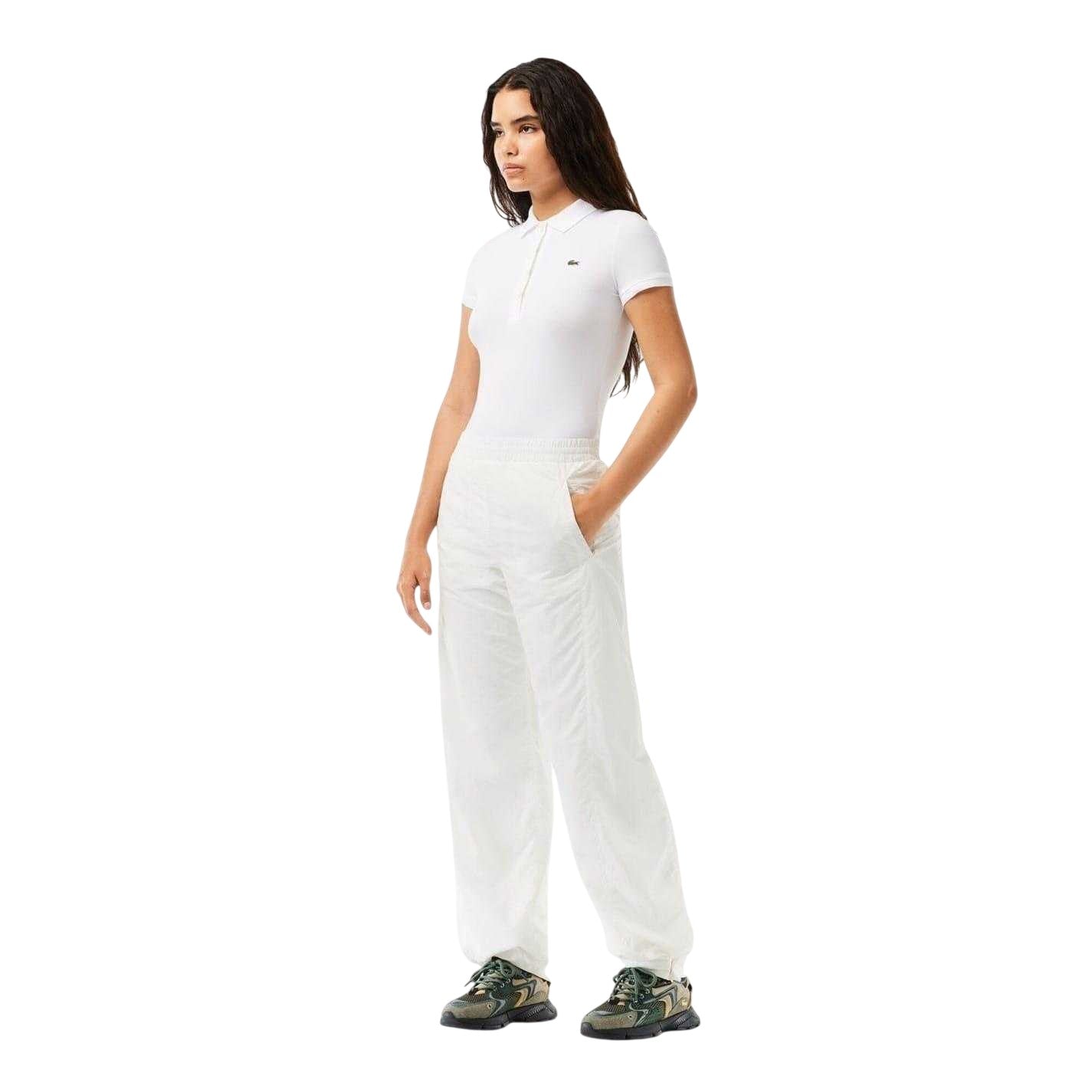 Cream - Side - Lacoste Unisex Adult Woven Straight Tracksuit Bottoms