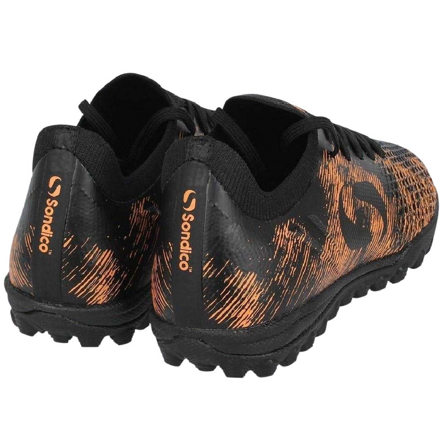 Black-Orange - Back - Sondico Childrens-Kids Blaze Astro Turf Trainers