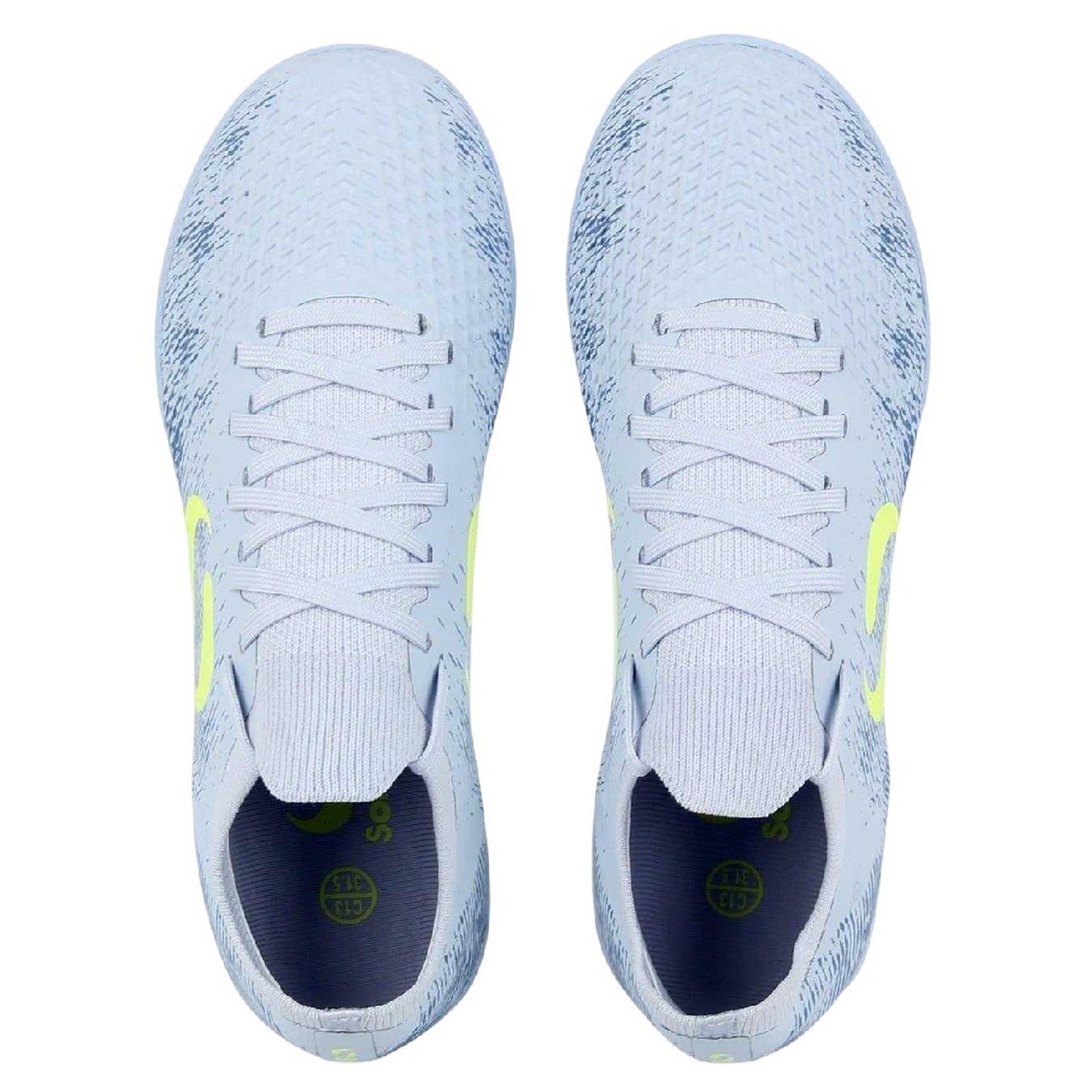 Purple-Lime - Side - Sondico Childrens-Kids Blaze Astro Turf Trainers