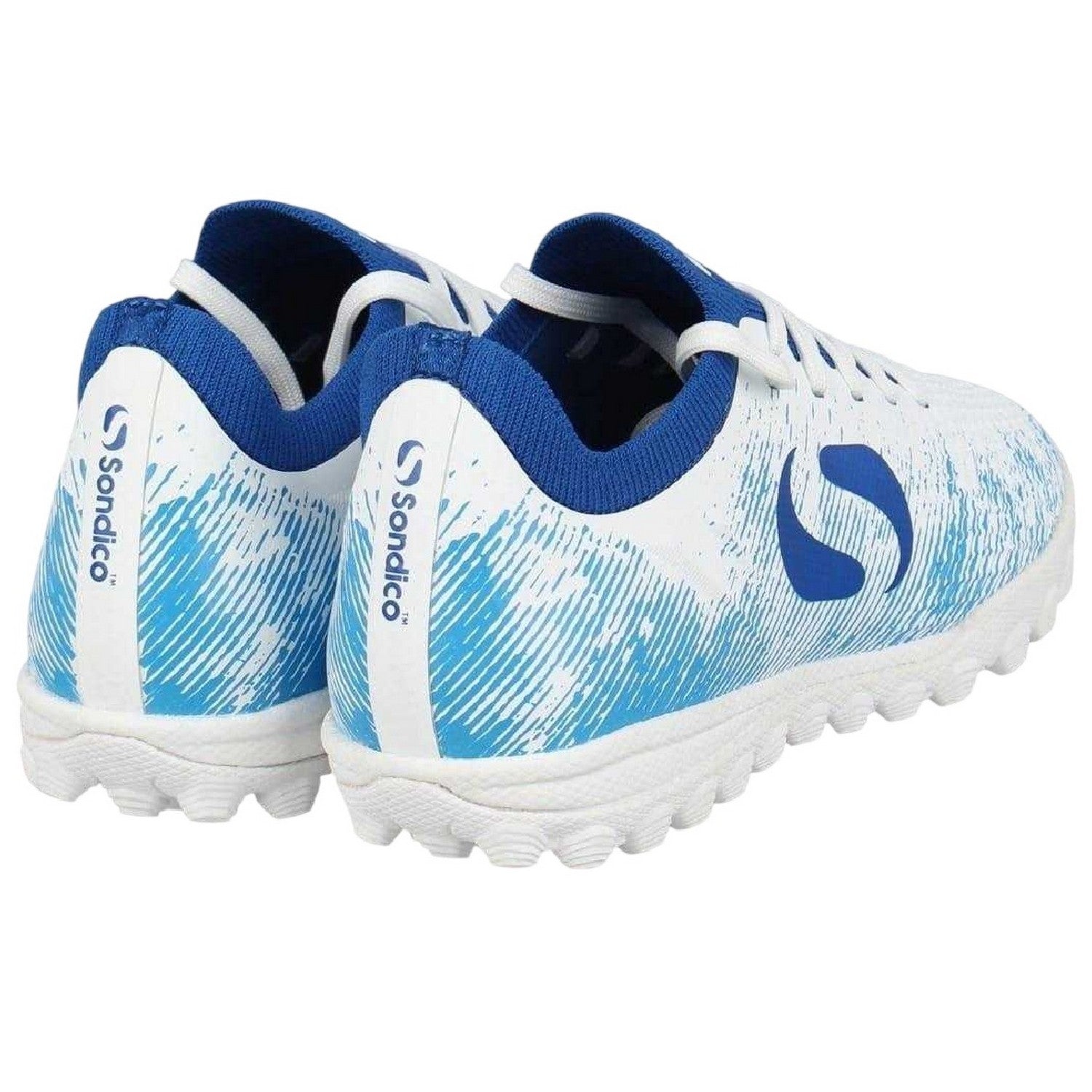White-Blue - Back - Sondico Childrens-Kids Blaze Astro Turf Trainers